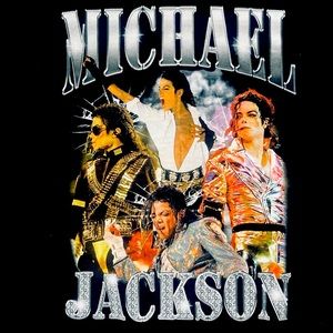 Michael Jackson Medium Black Gildan T-shirt